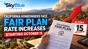 California FAIR Plan rate increase starting October 15 for California homeowners